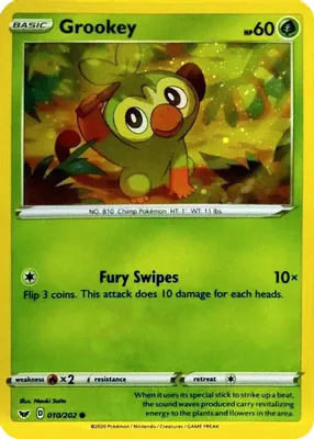 Grookey - 010/202 (Cosmos Holo) from Blister Exclusives