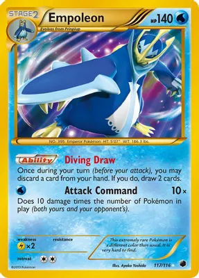 Empoleon (117 Secret Rare) from Plasma Freeze