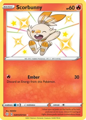 Scorbunny from Shining Fates: Shiny Vault