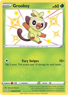 Grookey from Shining Fates: Shiny Vault
