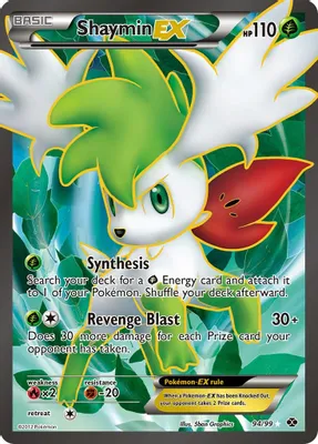 Shaymin EX (94 Full Art) from Next Destinies