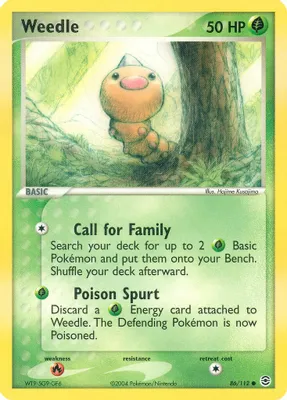 Weedle from EX FireRed & LeafGreen