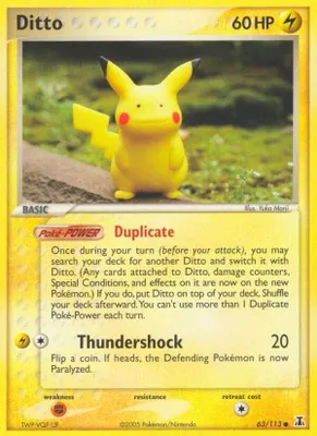 Ditto - 63/113 (Pikachu) from EX Delta Species
