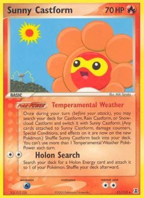 Sunny Castform from EX Delta Species