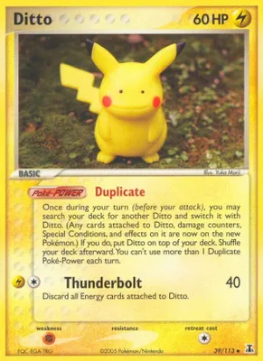 Ditto - 039/113 (Pikachu) from EX Delta Species