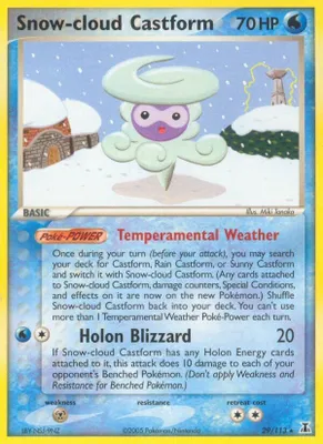 Snow-cloud Castform from EX Delta Species