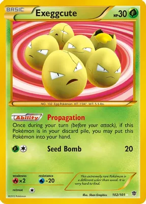 Exeggcute (102 Secret Rare) from Plasma Blast