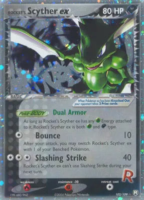 Rocket's Scyther ex from EX Team Rocket Returns