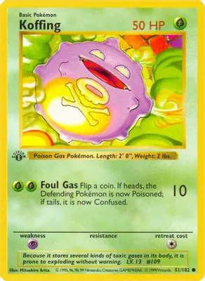 Koffing from Base Set (Shadowless)