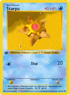 Staryu from Base Set (Shadowless)
