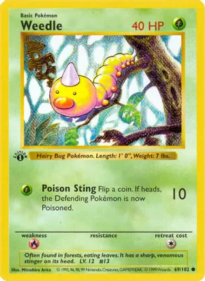Weedle from Base Set (Shadowless)