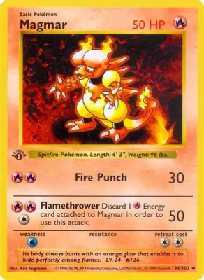 Magmar from Base Set (Shadowless)
