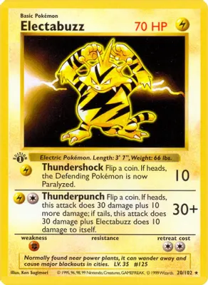 Electabuzz from Base Set (Shadowless)