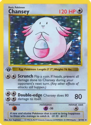 Chansey from Base Set (Shadowless)
