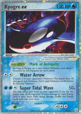 Kyogre ex from EX Hidden Legends