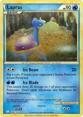 Lapras from Trading Card Game Classic