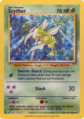 Scyther from Trading Card Game Classic