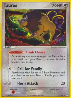 Tauros from EX Crystal Guardians