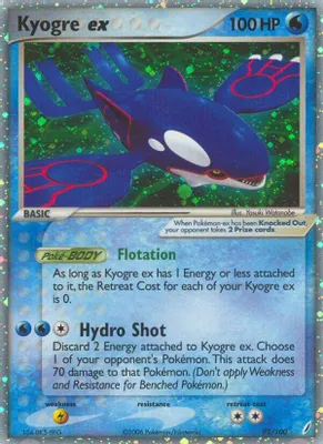 Kyogre ex from EX Crystal Guardians