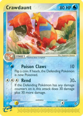 Crawdaunt - 13/97 from EX Dragon