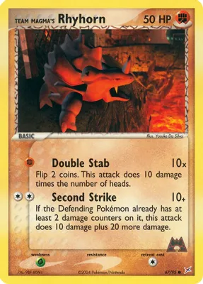 Team Magma's Rhyhorn - 67/95 from EX Team Magma vs Team Aqua