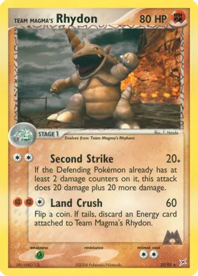 Team Magma's Rhydon - 22/95 from EX Team Magma vs Team Aqua