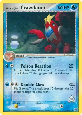 Team Aqua's Crawdaunt - 14/95 from EX Team Magma vs Team Aqua