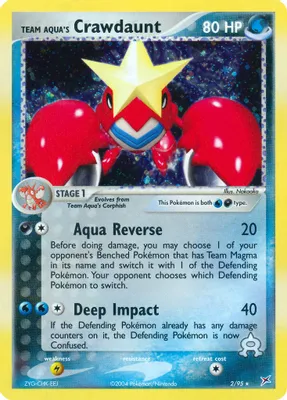 Team Aqua's Crawdaunt - 2/95 from EX Team Magma vs Team Aqua