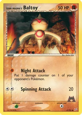 Team Magma's Baltoy - 61/95 from EX Team Magma vs Team Aqua