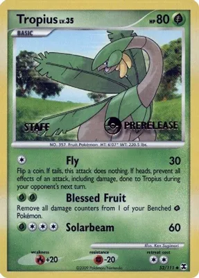 Tropius - 52/111 (Prerelease) [Staff] from Nintendo Promos