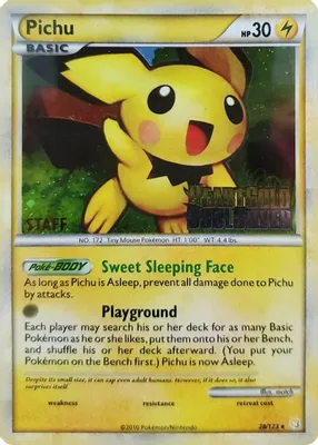 Pichu - 28/123 (Prerelease) [Staff] from Nintendo Promos