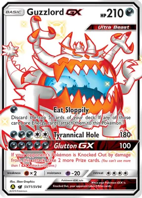 Guzzlord GX from Hidden Fates: Shiny Vault