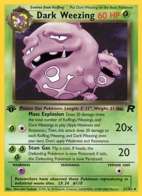 Dark Weezing (31) from Team Rocket