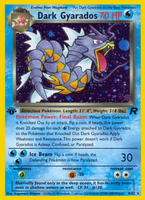 Dark Gyarados (8) from Team Rocket