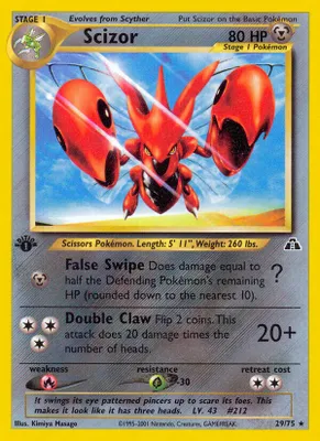 Scizor (29) from Neo Discovery