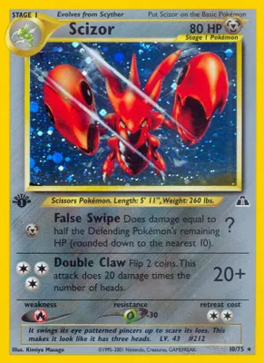 Scizor (10) from Neo Discovery