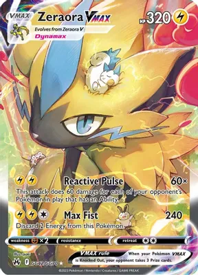 Zeraora VMAX from SWSH: Crown Zenith: Galarian Gallery