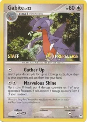 Gabite - 48/123 (Prerelease) [Staff] from Diamond and Pearl Promos