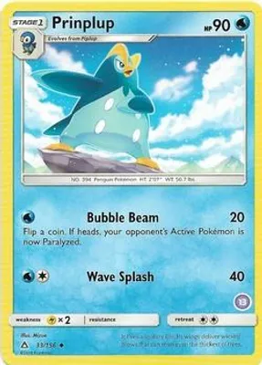 Prinplup (13) from SM Trainer Kit: Alolan Sandslash & Alolan Ninetales