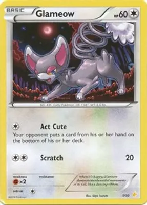 Glameow (1) from XY Trainer Kit: Pikachu Libre & Suicune