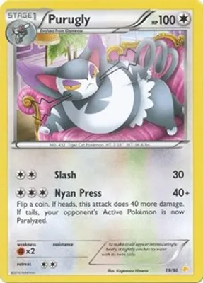 Purugly (19) from XY Trainer Kit: Pikachu Libre & Suicune
