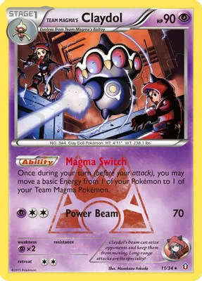 Team Magma's Claydol from Double Crisis