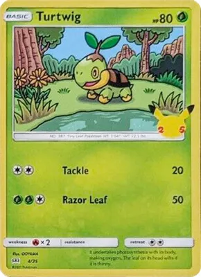 Turtwig - 4/25 from McDonald's 25th Anniversary Promos