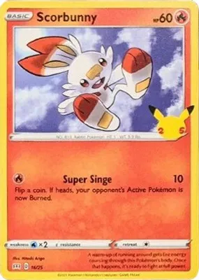 Scorbunny - 16/25 from McDonald's 25th Anniversary Promos