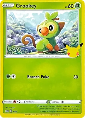 Grookey - 8/25 from McDonald's 25th Anniversary Promos