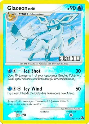 Glaceon - 20/100 [Platinum] from Burger King Promos