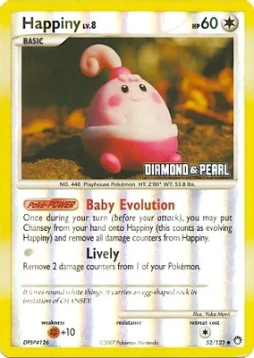 Happiny - 52/123 [Diamond & Pearl] from Burger King Promos