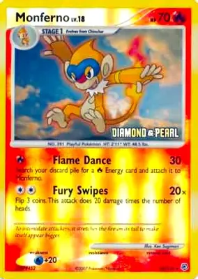 Monferno - 56/130 [Diamond & Pearl] from Burger King Promos