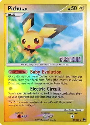 Pichu - 45/106 [Platinum] from Burger King Promos