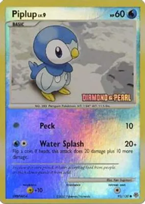 Piplup - 93/130 [Diamond and Pearl] from Burger King Promos
